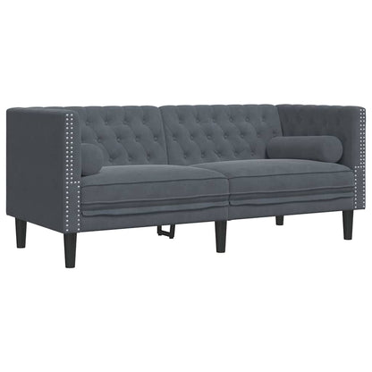 Conjunto de Sofás Cinzento escuro Veludo