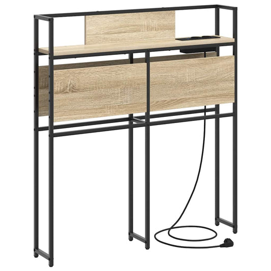 Cabeceira de armazenamento com prateleira Carvalho sonoma 75 cm