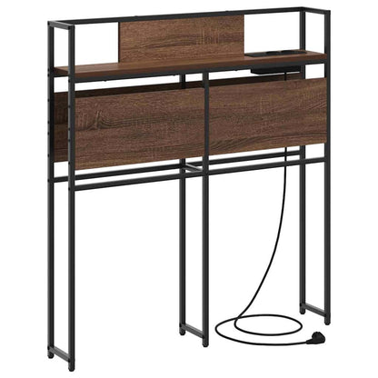 Cabeceira de armazenamento Carvalho castanho 75 cm