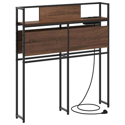 Cabeceira de armazenamento Carvalho castanho 75 cm