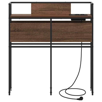 Cabeceira de armazenamento Carvalho castanho 75 cm