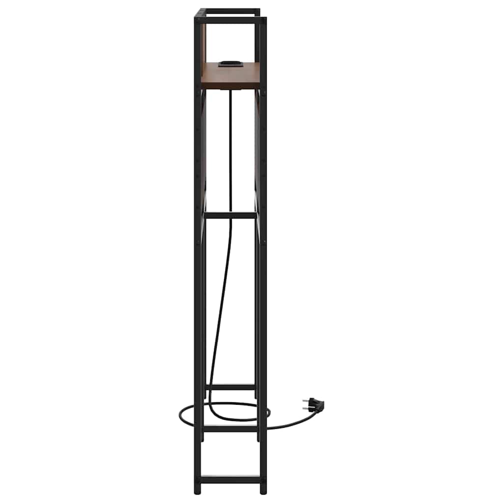 Cabeceira de armazenamento Carvalho castanho 75 cm