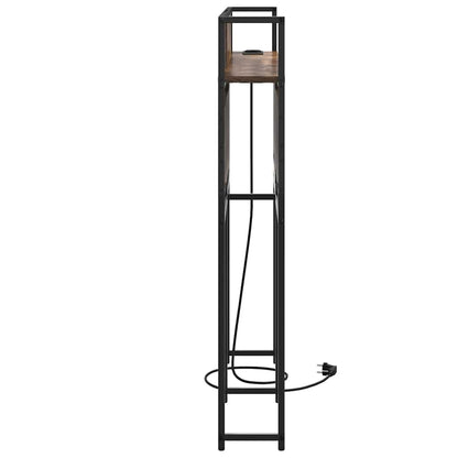Cabeceira de armazenamento com cabeceira Carvalho fumado 120 cm
