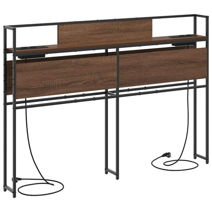 Cabeceira de armazenamento Carvalho castanho 135 cm