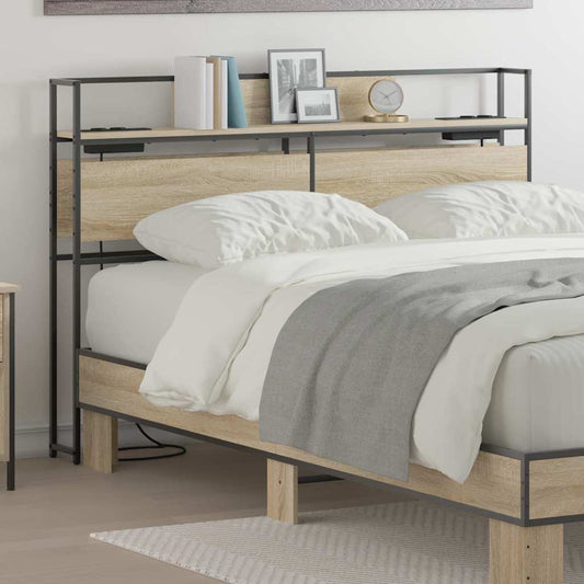 Cabeceira de armazenamento com cabeceira Carvalho sonoma 140 cm