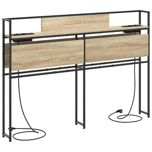 Cabeceira de armazenamento com cabeceira Carvalho sonoma 140 cm