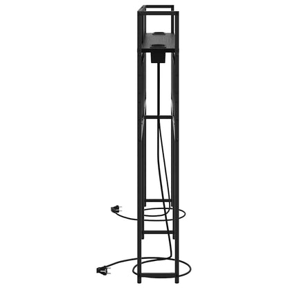 Cabeceira de armazenamento com prateleira Carvalho preto 150 cm