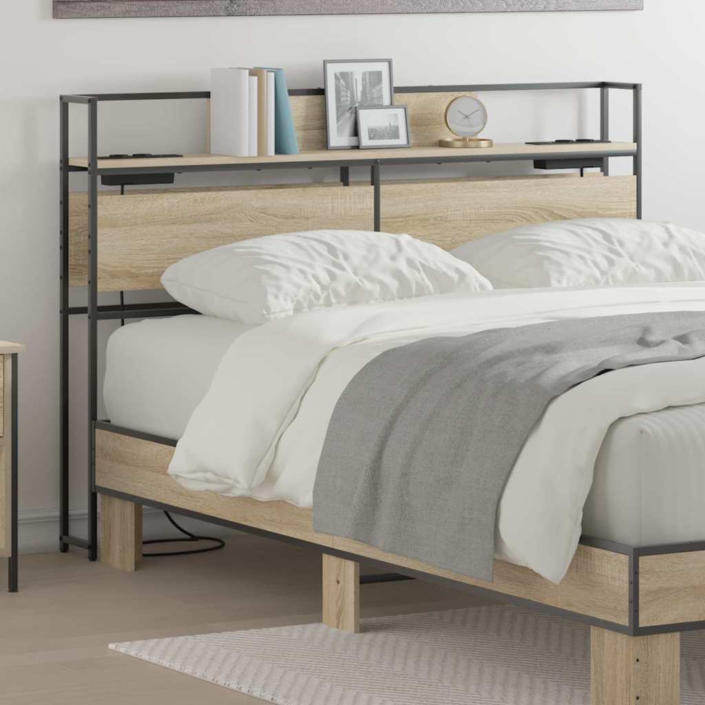 Cabeceira de armazenamento com cabeceira Carvalho sonoma 150 cm