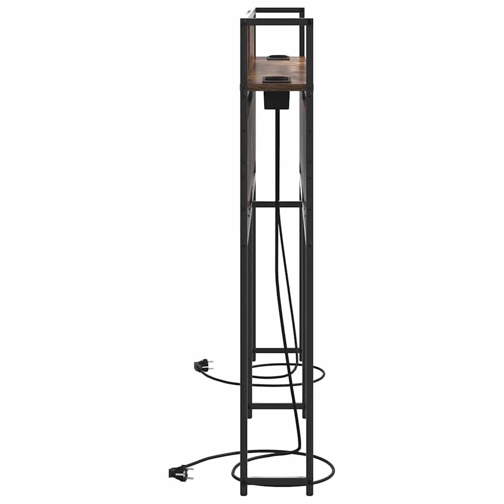 Cabeceira de armazenamento com cabeceira Carvalho fumado 150 cm