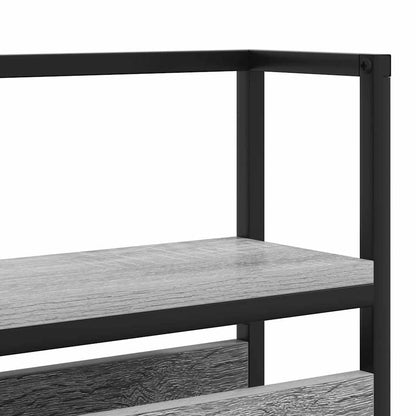 Cabeceira de armazenamento com cabeceira Sonoma cinzento 160 cm