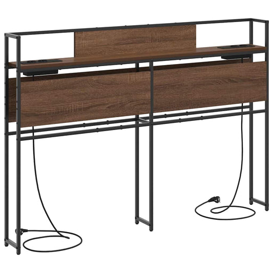 Cabeceira de armazenamento Carvalho castanho 160 cm