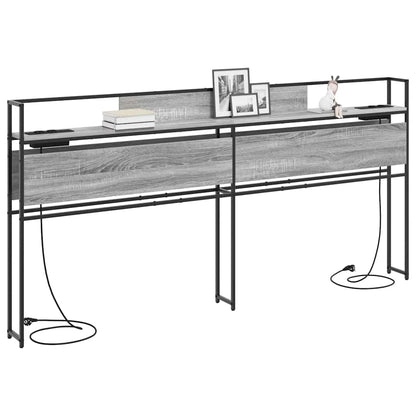 Cabeceira de armazenamento com cabeceira Sonoma cinzento 180 cm