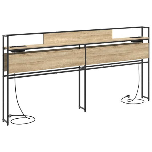 Cabeceira de armazenamento com cabeceira Carvalho sonoma 200 cm