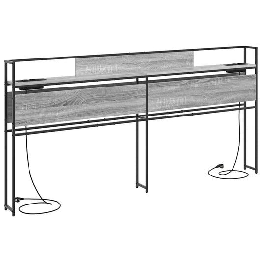 Cabeceira de armazenamento com cabeceira Sonoma cinzento 200 cm
