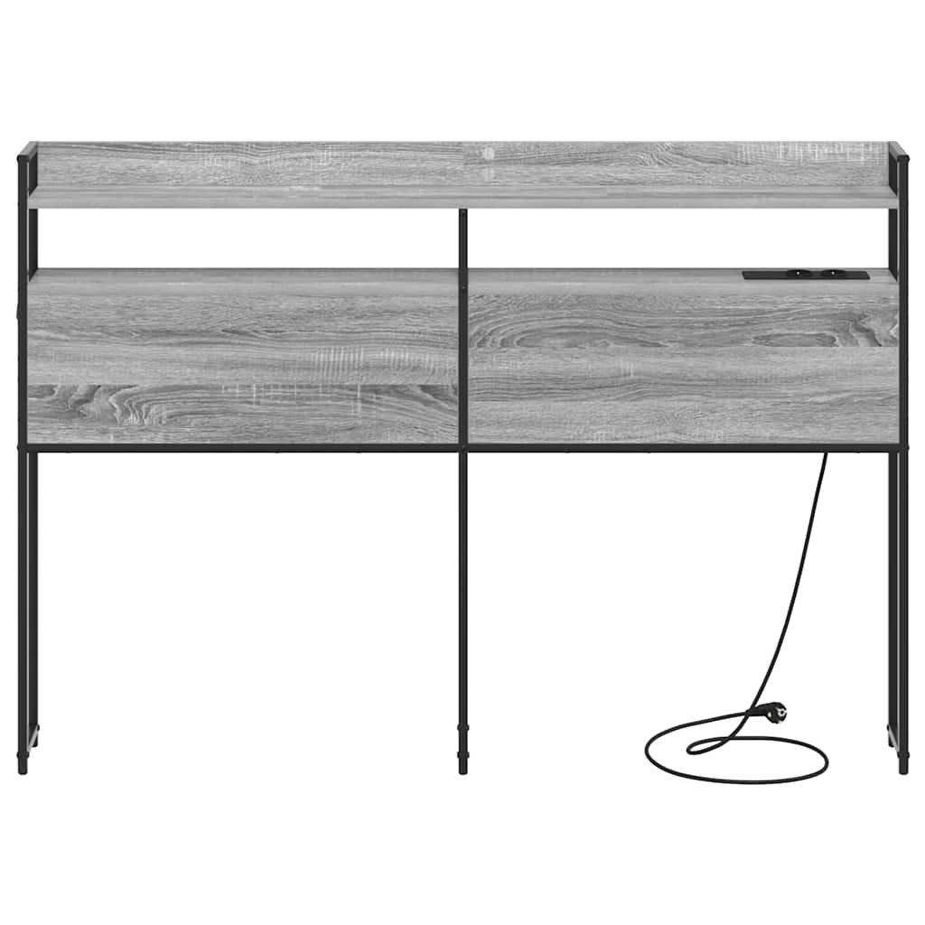 Cabeceira Sonoma cinzento 120 cm Madeira processada