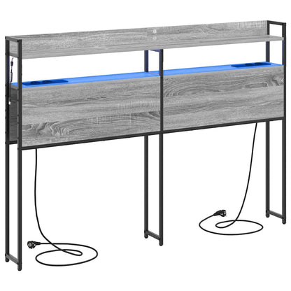 Cabeceira de armazenamento com cabeceira Sonoma cinzento 160 cm