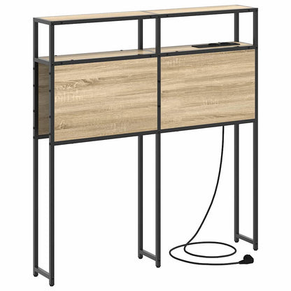 Cabeceira de armazenamento com prateleira Carvalho sonoma 75 cm