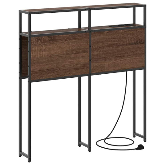 Cabeceira de armazenamento Carvalho castanho 75 cm