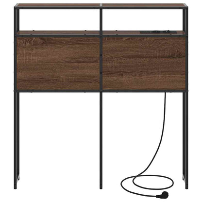 Cabeceira de armazenamento Carvalho castanho 75 cm