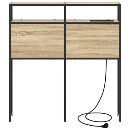 Cabeceira de armazenamento com prateleira Carvalho sonoma 80 cm