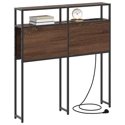 Cabeceira de armazenamento Carvalho castanho 80 cm