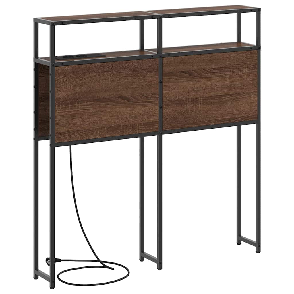 Cabeceira de armazenamento Carvalho castanho 90 cm