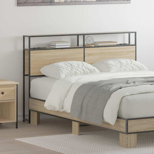 Cabeceira de armazenamento com cabeceira Carvalho sonoma 150 cm