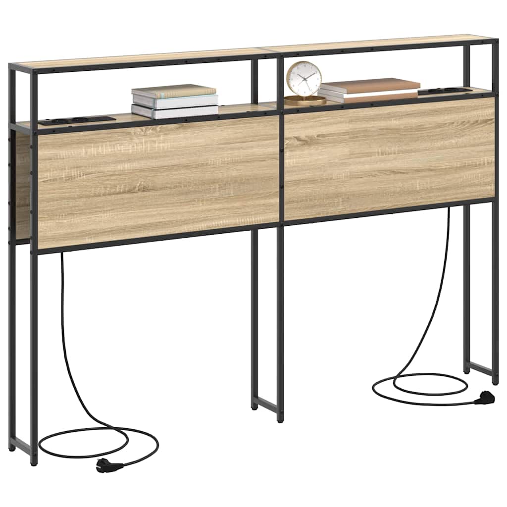 Cabeceira de armazenamento com cabeceira Carvalho sonoma 150 cm