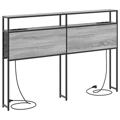 Cabeceira de armazenamento com cabeceira Sonoma cinzento 150 cm