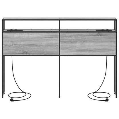 Cabeceira de armazenamento com cabeceira Sonoma cinzento 150 cm