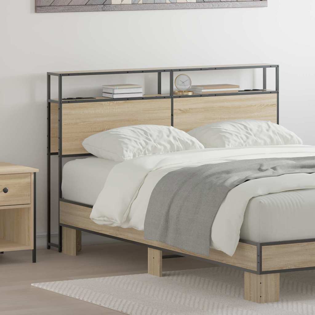 Cabeceira de armazenamento com cabeceira Carvalho sonoma 160 cm
