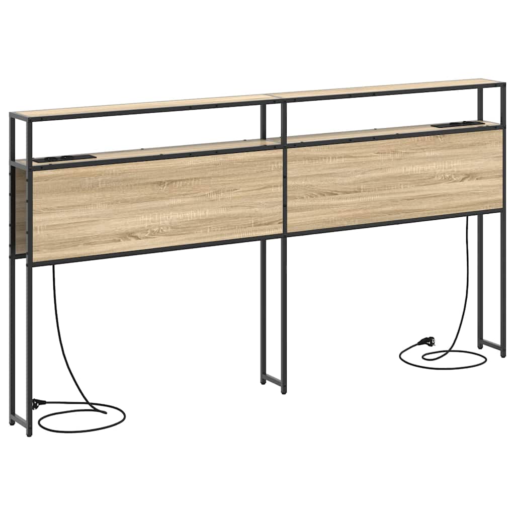 Cabeceira de armazenamento com cabeceira Carvalho sonoma 180 cm