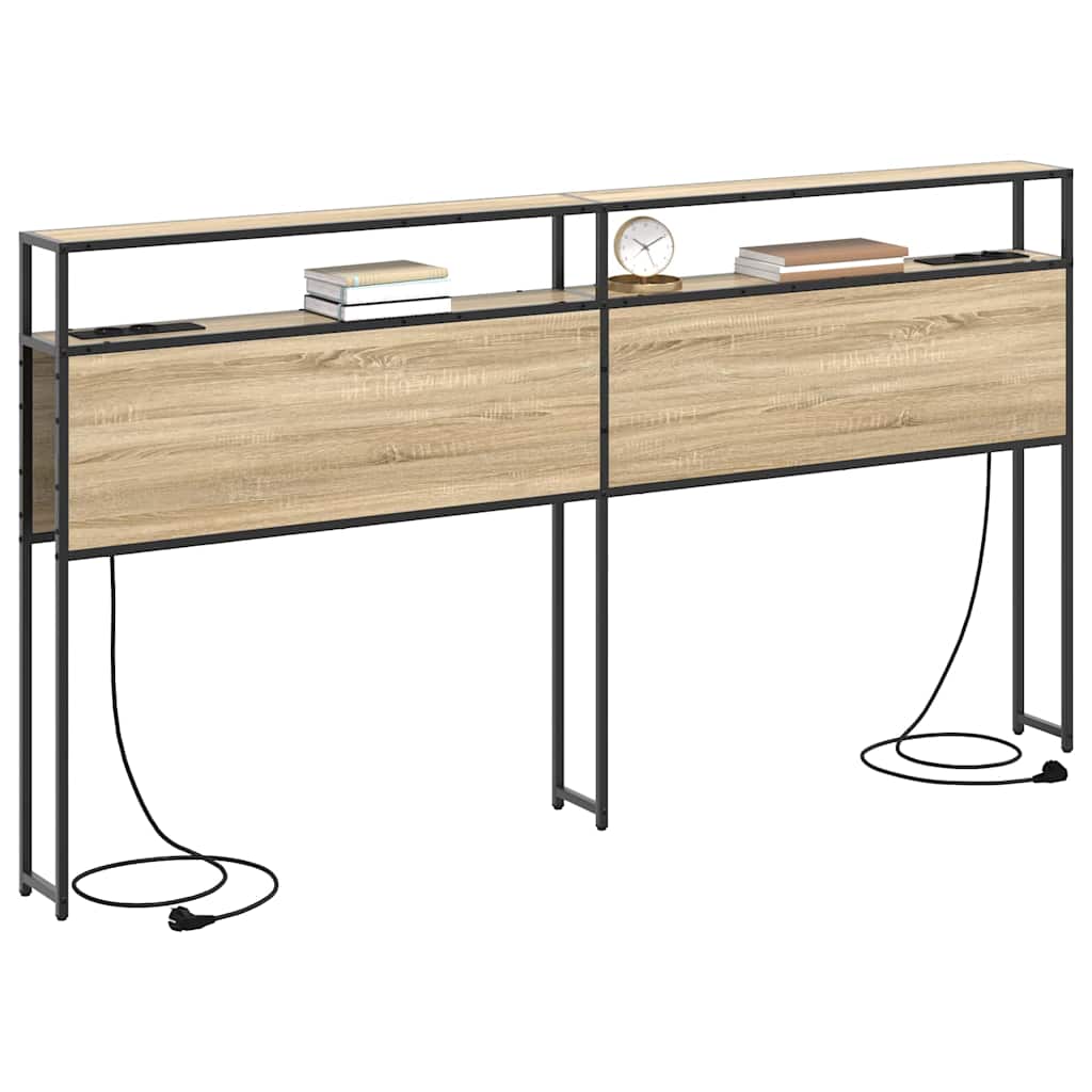 Cabeceira de armazenamento com cabeceira Carvalho sonoma 180 cm