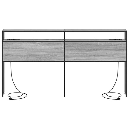 Cabeceira de armazenamento com cabeceira Sonoma cinzento 180 cm