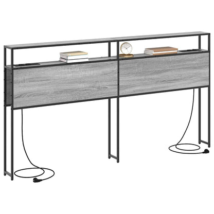 Cabeceira de armazenamento com cabeceira Sonoma cinzento 180 cm