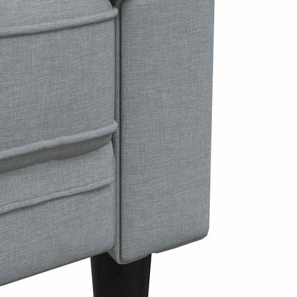 Sofá Chesterfield Cinzento-claro 182.5 x 74.5 x 74.5 cm tecido
