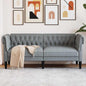 Sofá Chesterfield Cinzento-claro 182.5 x 74.5 x 74.5 cm tecido