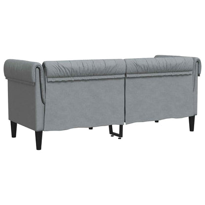 Sofá Chesterfield Cinzento-claro 182.5 x 74.5 x 74.5 cm tecido
