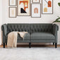 Sofá Chesterfield Cinzento escuro 182.5 x 74.5 x 74.5 cm tecido