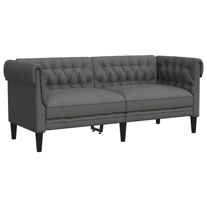 Sofá Chesterfield Cinzento escuro 182.5 x 74.5 x 74.5 cm tecido