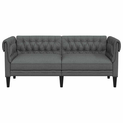 Sofá Chesterfield Cinzento escuro 182.5 x 74.5 x 74.5 cm tecido
