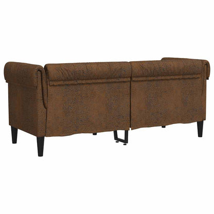 Sofá Chesterfield com almofada Castanho 182.5 x 74.5 x 74.5 cm