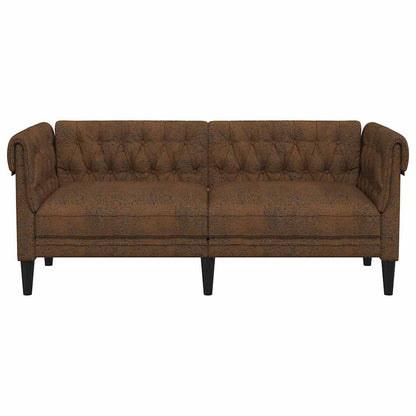 Sofá Chesterfield com almofada Castanho 182.5 x 74.5 x 74.5 cm