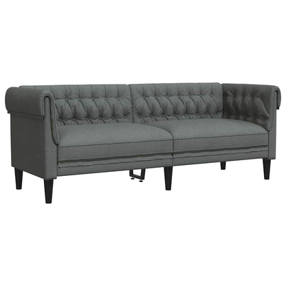 Sofá Chesterfield Cinzento escuro 201.5 x 74.5 x 74.5 cm tecido