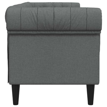 Sofá Chesterfield Cinzento escuro 201.5 x 74.5 x 74.5 cm tecido
