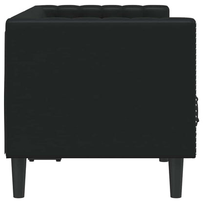 Sofá Chesterfield Preto 174 x 74,5 x 70,5 cm Couro sintético