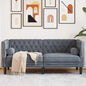 Sofá Chesterfield Cinzento escuro 174 x 74,5 x 70,5 cm Veludo