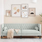 Sofá Chesterfield Cinzento-claro 194 x 74,5 x 70,5 cm Veludo