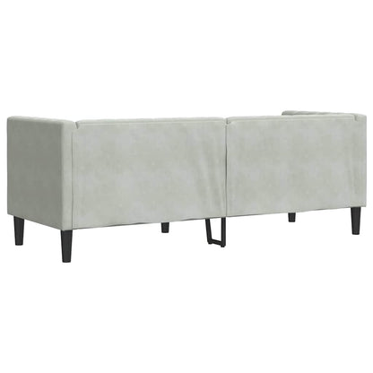 Sofá Chesterfield Cinzento-claro 194 x 74,5 x 70,5 cm Veludo