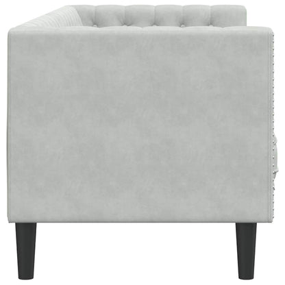Sofá Chesterfield Cinzento-claro 194 x 74,5 x 70,5 cm Veludo